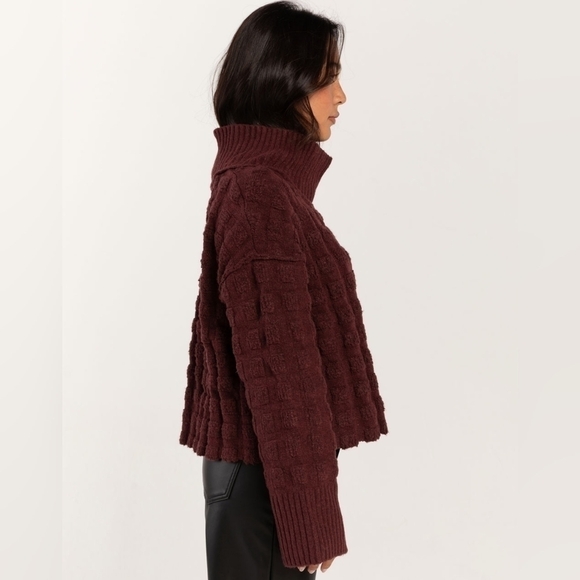 FREE PEOPLE Soul Searcher Mock Neck Womens Sweater NWOT - Picture 9 of 17